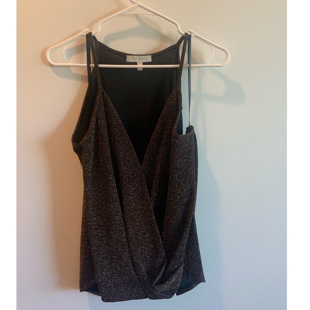 Low cut sparkly cami
